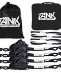 Heavy Duty Auto Retracting Tie Down Straps With Soft Loops, 1 Inch By 12 Feet, 1800 Pound Load Capacity, Black, 4 Pack
