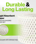 Close-up of Six Pack Premium Humidifier Filters for Honeywell HAC 504 Series highlighting durable absorbent paper texture.