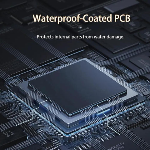 Waterproof-coated circuit board for Beast Mode Ultrasonic Jewelry Cleaner 48KHz 22oz Upgraded 2025 Model, prevents water damage.