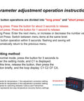 Parameters and display settings for Dual LED Digital Thermometer With Fahrenheit Or Celsius Readouts, high accuracy gauge.