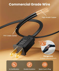 Outdoor String Lights 29 Feet G40 LED Patio Lighting Plug In With 13 Plastic Edison Bulbs And 1 Spare Waterproof Connectable Hanging Lights For Backyard Porch Balcony Parties E12 Base Black showcasing durable plug and wire construction.