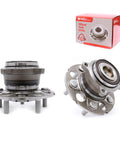 Rear Wheel Bearing Hub Assembly For 2007 2011 Honda CR-V FWD, Set Of 2, 5-Lug Direct Fit displayed with packaging