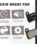 Resin brake pad with features of Grippy Long Lasting Bike Disc Brake Pads Kit With Resin Semi Metal And Sintered Options