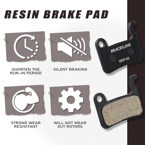 Resin brake pad with features of Grippy Long Lasting Bike Disc Brake Pads Kit With Resin Semi Metal And Sintered Options