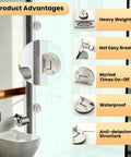 Brushed Nickel 90 Degree Glass Shower Door Hinge In SUS304 Stainless Steel Built To Last Rustproof And Corrosion Resistant