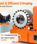 Close-up of 110V Electric Hydraulic Hose Crimping Machine With 8 Dies for precise crimping at high pressure, showing the 8-petal seat.