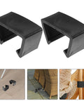 Four Pack Outdoor Furniture Clips For Woven Sectionals, Black Adjustable Sofa Connectors to Lock Patio Sets shown in detail