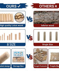 Comparison of All-In-One 284 Piece Wood Dowel Kit With Eight Sizes And Drill Bits to inferior single size dowels