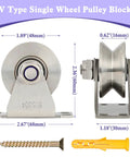 Tough As Nails V Groove Wheel Pulley Block Machined From 304 Stainless Steel dimensions 1.89" and 2.36" for DIY home gyms.