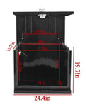 Rock Solid Aluminum Generator Tool Box Waterproof Storage Cabinet With Deadbolt Lock Made For The Backyard Killer Weather Shield Zero Fuss Rv Garage Accessory Black Extra Secure Outdoor Shelter Rust Proof Design, dimensions 24.4x15.7x19.7 inches.