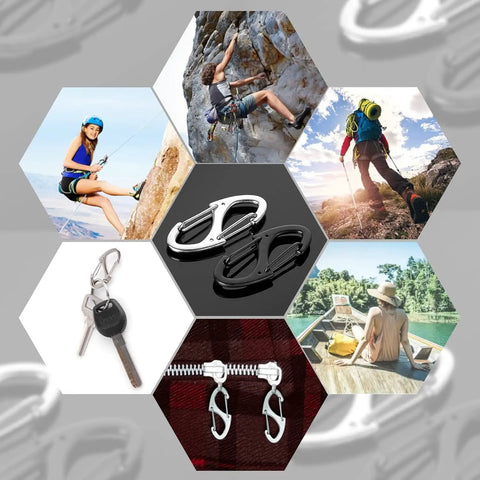 9Pcs Zipper Clip Theft Deterrents With Double Opening Lock Zipper Pulls Replacement Clips For Luggage Backpack Bag Purse Suitcase Travel Gear