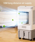 Super Sleek Portable 3 In 1 Evaporative Air Cooler And Swamp Cooler With 3 Adjustable Speeds Plus Ice Packs For Home Or Workshop Straight Up Beats Summer Heat With Smooth Tower Cooling Anywhere, 10M long-distance airflow, sleek design.
