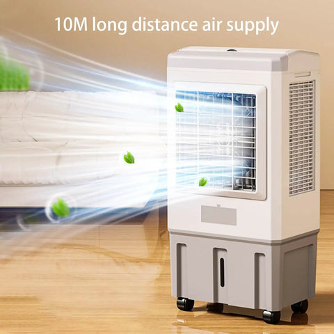 Super Sleek Portable 3 In 1 Evaporative Air Cooler And Swamp Cooler With 3 Adjustable Speeds Plus Ice Packs For Home Or Workshop Straight Up Beats Summer Heat With Smooth Tower Cooling Anywhere, 10M long-distance airflow, sleek design.