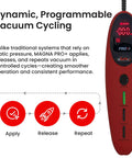 Heavy Duty LCD Electric Vacuum Pump Controller With 10 Pulse Modes And Digital Smart Presets showing dynamic vacuum cycling features.