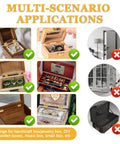 ZIUZI 60Pcs Mini Hinges used in various applications including jewelry boxes and closet doors, showing versatility and usage scenarios.