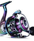 Lightweight Aluminum Spinning Reel With Ultra Smooth Action And 13 Plus 1 Ball Bearings for Freshwater And Light Saltwater Fishing shown