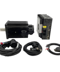 Straight Up Heavy Duty 3.8Kw Ac 220V Servo Motor And Driver Combo Cnc Control System Kit with cables for automation upgrades.