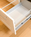 Open drawer with Beefy Heavy Duty Drawer Slides With Screws, Full Extension 3 Fold Ball Bearing Stainless Steel Rails, 36 Inch Length