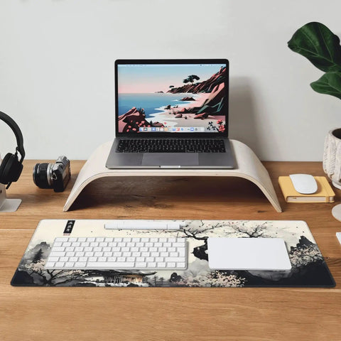 Ultra Smooth Large Mouse Pad Desk Mat for Gaming and Work, XL Extended Keyboard Mat With Non Slip Rubber Base, desk setup