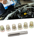 Fix Leaky Oil Pan Fast With This 13-Piece Steel Thread Repair Kit M13 X 1.5mm Bolt Screw Set For Drains And Taps That Get The Job Done Right. Steel tap and M13 bolts with gaskets for oil pan drain repair