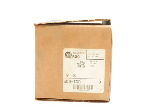 509 TOD Series D 110 115 120 Volt 32 Amp Electrical Control Device Heavy Duty Industrial Grade OEM Packaging Options NSFS NSMP NSNP NUPI REMAN Ready To Run Brown White Finish box