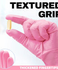 Nitrile Disposable Gloves 4 Mil Powder Free Latex Free Medical Grade for cleaning and esthetician use with textured grip