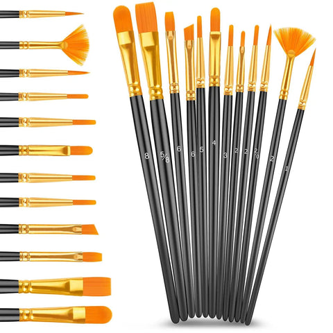 Acrylic Paint Set With 36 Dope Rich Pigment Colors, 2 Oz Bottles, Includes 12 Brushes, Perfect For Artists, Kids And Beginners, Works On Canvas, Ceramic, Wood, Rock, And More