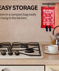 40x40 Inch Fire Blanket For Home And Kitchen 4 Pack Flexible Fiberglass Safety Blanket hanging in kitchen