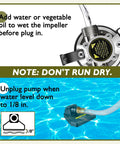 Instructions for 115V Water Transfer Pump For Home Use, Portable Electric Utility Moves Water Up To 264 Gallons Per Hour
