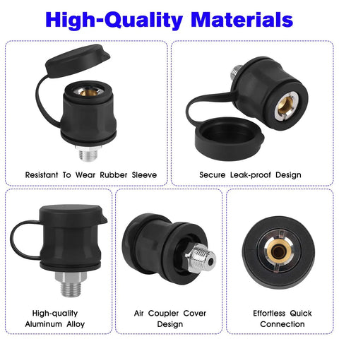 Top Shelf Air Compressor Hose Adapter With Slick Dust Cover And Rock Solid A R B Quick Connect Coupling for secure leak-proof design.