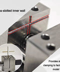 Close-up of Mini Bench Vise Table Clamp with cross-slotted inner wall for Model Making and Jewelry Crafting