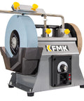 Top Shelf 10 Inch Wet Bench Grinder With Variable Speed and Slick Water Cooled Design for Knives, Chisels, Scissors and Wood Tools, featuring aluminum oxide wheel.