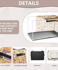 Heavy Duty Foldable Storage Bin With Large Clear Window And Dual Zipper Openings For Quick Grab Access Interior Steel Frame keeps structure intact, showcasing festive pumpkin ghost art.