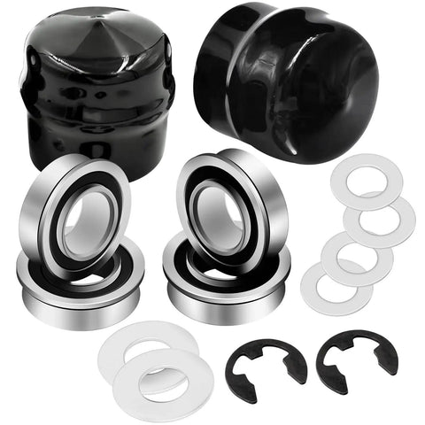 Front Wheel Bushing To Bearing Conversion Kit For Lawn Mowers components including sealed bearings and washers