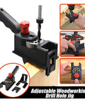 Ultimate Drill Locator Tool For Woodworking Pros Needing High Precision, adjustable drill jig for precise hole spacing on wood.