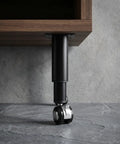 Adjustable Metal Desk Legs With Wheels Boss Level Mobility 4.7 To 7.1 Inches Height Adjustable Furniture Feet with swivel caster under table