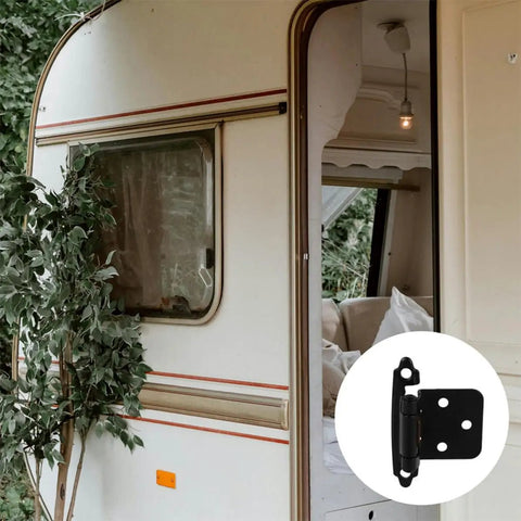 Heavy Duty Self Closing Spring Hinge For Cabinets And RV Doors Steel Semi Concealed Half Overlay Design on RV