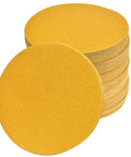 Stack of 6-Inch No-Hole Hook And Loop Sanding Discs 180 Grit For Automotive And Woodworking, Random Orbital Sandpaper, Pro Grade 100 Pack