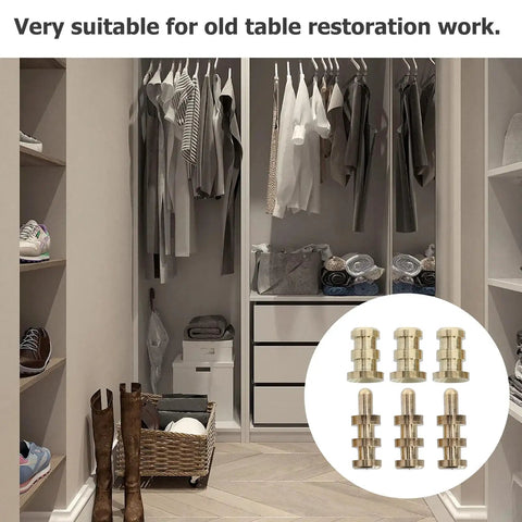 Table Leaf Dowel Aligners With Copper Sleeves 20 Sets Dining Table Connector Pins for furniture repair