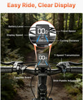 Handlebars of High Power 1500W Peak Ebike For Adults With 48V 12Ah Removable Battery showing display and controls