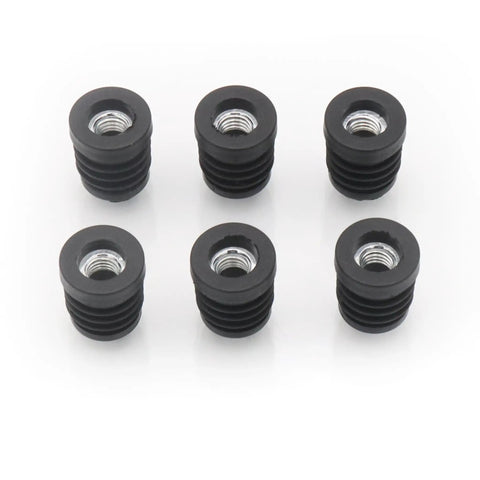 10 Pack Thread Tube Plugs For Furniture Legs With M8 Screw Holes 19mm Diameter Plastic Black Round Nut Plugs Go To Adjustable Height