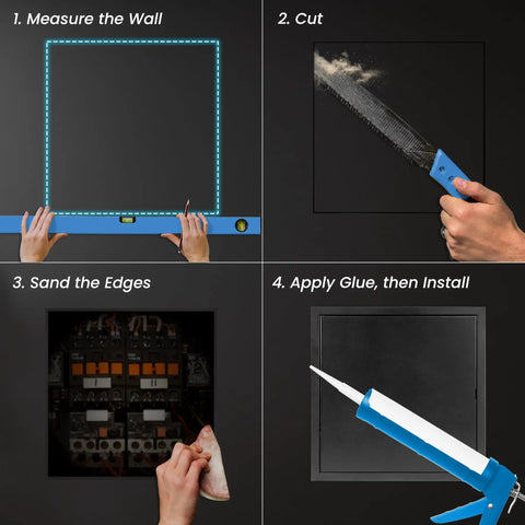 Steps to install Rock Solid Galvanized Steel Access Panel For Drywall Built Tough As A Tank 10X20 Inch White wall cover.