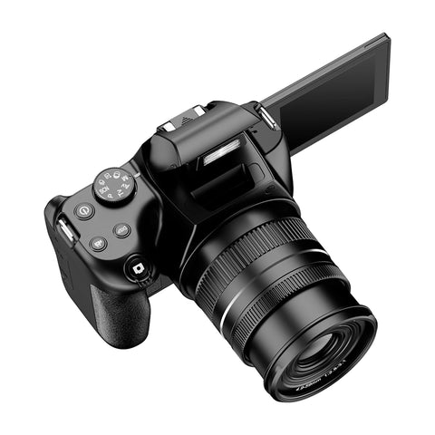 Camera, black DORLAND EX 03 digital with flip-out LCD screen and zoom lens