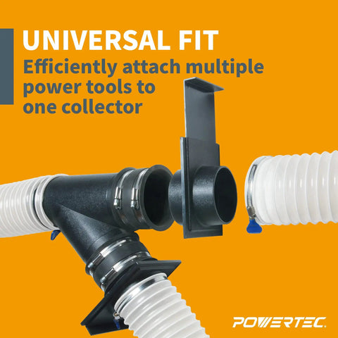 4 Inch Blast Gate For Dust Collection System Fits 4 Inch ID Hoses And Ports in workshop setup with durable dust fittings.