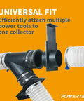 Close-up of a universal 4 Inch Blast Gate Set for Dust Collection System Six Pack Self Cleaning Air Gate Valves to Direct