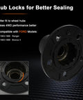 Side view of Manual Free Wheel Bearing Locking Hubs Direct OEM Replacement For 1983 To 1997 Ford Ranger Explorer And Mazda Navajo B2300 B3000 B4000 2 Piece OE Numbers AVM467 B025 F3TZ3B396B with gear details