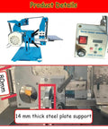 Badass 1100W Brushless Grinder And Polisher With Swappable Orientation Belt Sander and Vertical Horizontal Knife Sharpener, showing steel plate support.