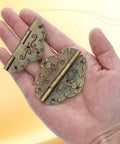 Antique Bronze Butterfly Cabinet Hinges With Mounting Screws For Wood Boxes And Jewelry Boxes, Dope Vintage Charm, Durable Metal For DIY Crafts, 2.75 By 2.12 Inches, Perfect Small Project Upgrade displayed on hand