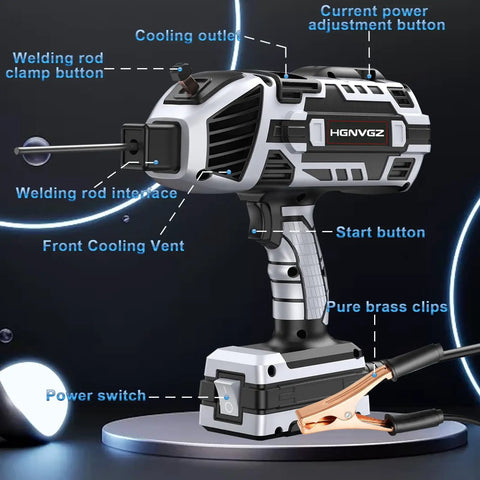 Welding Machine Handheld 110V Portable Stick Welder 20-120A IGBT Inverter With Hot Start Arc Force Anti Stick Technology gun