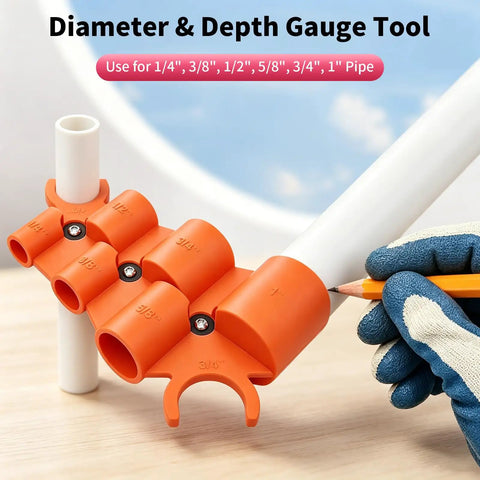 13 Piece Pipe Deburring Tool Set With 5 High Speed Steel Blades Inner Outer Reamer Chamfer Tool 6 In 1 Depth Gauge And 5
